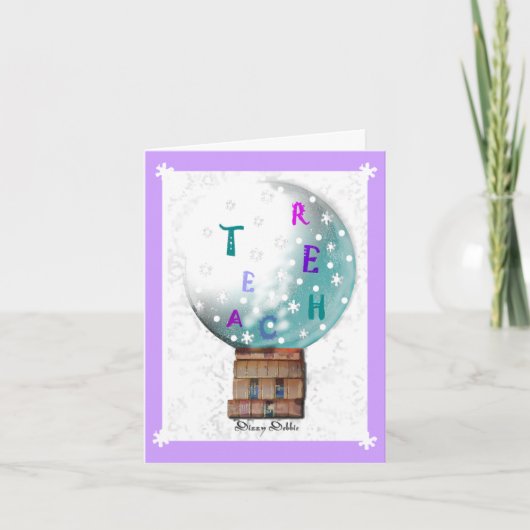 Carte de voeux de vacances de l'enseignant (Devant)