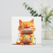 Carte de vœux de vacances de l'Orange Tabby (Debout devant)