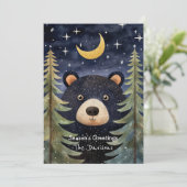 Carte de vœux de vacances de l'ours fantaisiste (Debout devant)