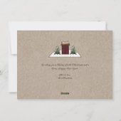 Carte de vœux de vacances de maison rustique de ca (Dos)