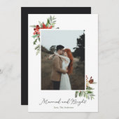 Carte de voeux de vacances de mariage en fuite Mar (Devant / Derrière)