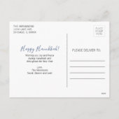 Carte de vœux de vacances de Menorah de Hanukkah (Dos)