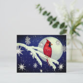 Carte de vœux de vacances de Noël Cardinal Forêt E (Debout devant)