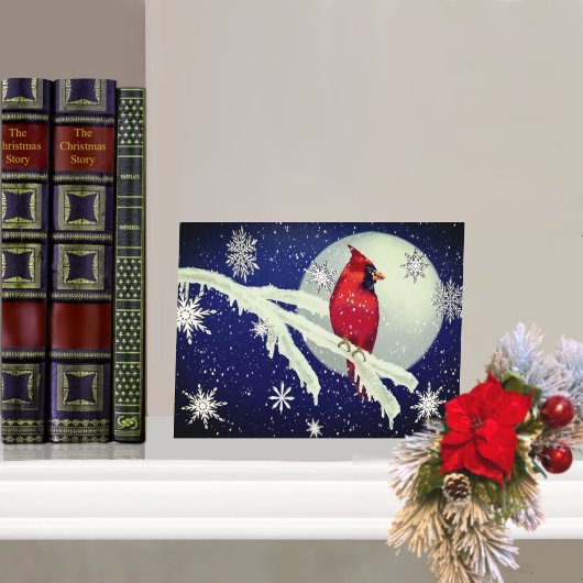 Carte de vœux de vacances de Noël Cardinal Forêt E