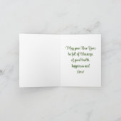 Carte de vœux de vacances de Nouvel An d'ange vint (Intérieur)