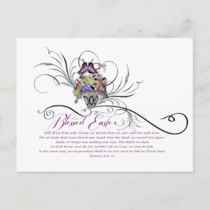 Carte de vœux de vacances de Pâques bénie