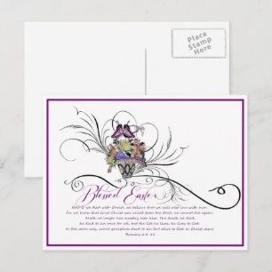 Carte de vœux de vacances de Pâques bénie