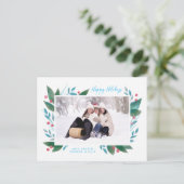 Carte de vœux de vacances de photo de branche et d (Debout devant)