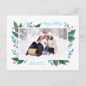 Carte de vœux de vacances de photo de branche et d (Devant)