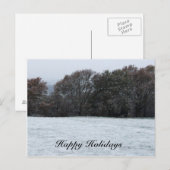 Carte de vœux de vacances de scène de neige (Devant / Derrière)