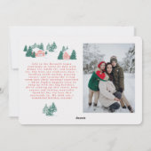 Carte de vœux de vacances de village de vacances c (Dos)