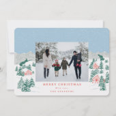 Carte de vœux de vacances de village de vacances d (Devant)