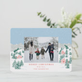 Carte de vœux de vacances de village de vacances d (Debout devant)