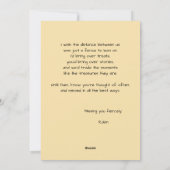 Carte de vœux de vacances des meilleurs amis perso (Dos)