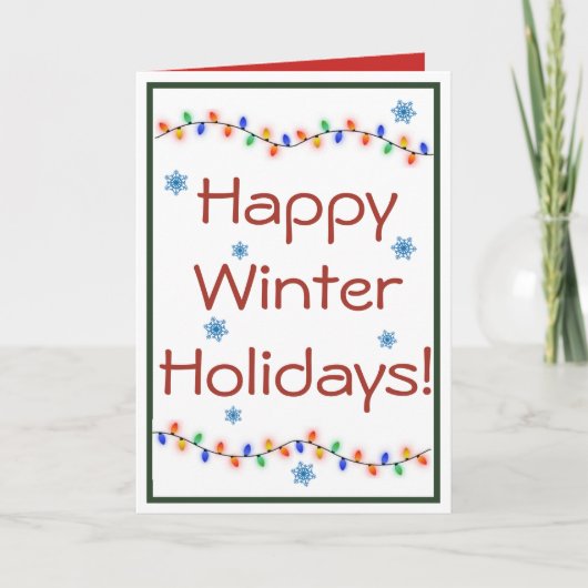 Carte de voeux de vacances d'hiver (Devant)