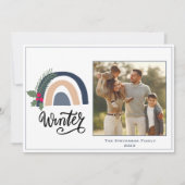 Carte de vœux de vacances d'hiver avec photo de ar (Devant)