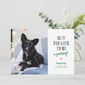 Carte de vœux de vacances drôle pour un bon garçon (Debout devant)