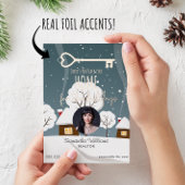 Carte de vœux de vacances d'un agent immobilier en