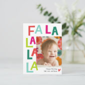 Carte de vœux de vacances EDITABLE COULEUR (Debout devant)