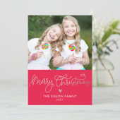 Carte de vœux de vacances EDITABLE COULEUR photo a (Debout devant)