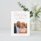 Carte de vœux de vacances EDITABLE COULEUR simple (Debout devant)