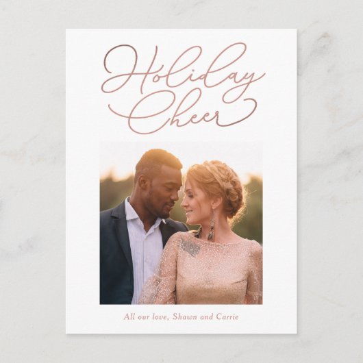 Carte de vœux de vacances EDITABLE COULEUR simple (Devant)