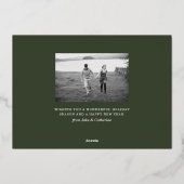 Carte de vœux de vacances en aluminium avec un mes (Verso)