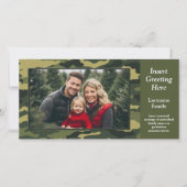 Carte de voeux de vacances en Camo Vert (Devant)