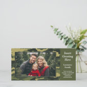 Carte de voeux de vacances en Camo Vert (Debout devant)