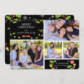 Carte de vœux de vacances en collage (Devant / Derrière)