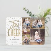 Carte de vœux de vacances en collage de joie et de (Debout devant)