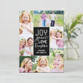 Carte de vœux de vacances en collage - Noir (Debout devant)