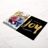 Carte de vœux de vacances en écriture pinceau Joy (Rotation)