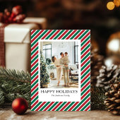 Carte de vœux de vacances en famille rouge moderne