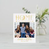 Carte de vœux de vacances en feuille d'aluminium C (Debout devant)