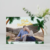 Carte de vœux de vacances en feuille d'aluminium I (Debout devant)