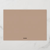 Carte de vœux de vacances en feuille d'or espagnol (Verso)