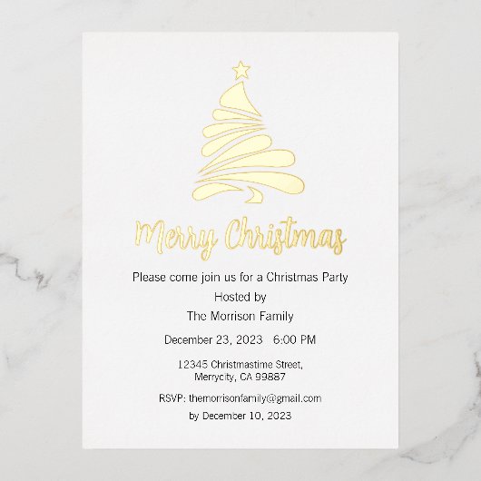 Carte de vœux de vacances en feuille, Joyeuses Fêt (Recto)