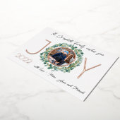 Carte de vœux de vacances en feuille métallique JO (Rotation)