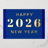 Carte de vœux de vacances en feuille métallisée av (Recto)