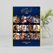 Carte de vœux de vacances en papier métallisé avec (Debout devant)