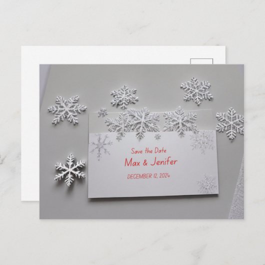 Carte de vœux de vacances et de Noël élégante à co (Devant / Derrière)