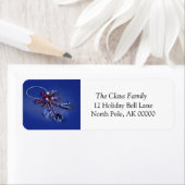 Carte de voeux de vacances Étiquette auto-adressé (En situation)