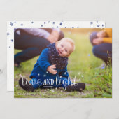 Carte de vœux de vacances étoiles d'amour et de lu (Devant / Derrière)