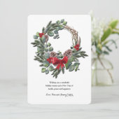 Carte de vœux de vacances Eucalyptus (Debout devant)