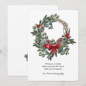 Carte de vœux de vacances Eucalyptus (Devant / Derrière)