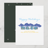 Carte de vœux de vacances familiale LAISSEZ TOMBER (Devant / Derrière)