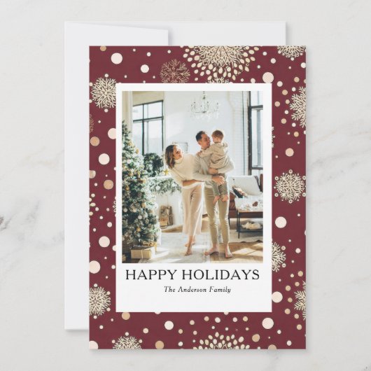 Carte de vœux de vacances familiale moderne simple (Devant)