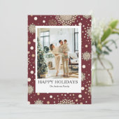 Carte de vœux de vacances familiale moderne simple (Debout devant)