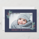 Carte de vœux de vacances festive Merry & Bright (Devant)